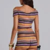 Mini szorty Cata Multi Stripe