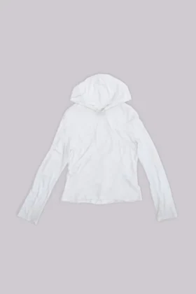Biała bluza z kapturem „Marl Mist”