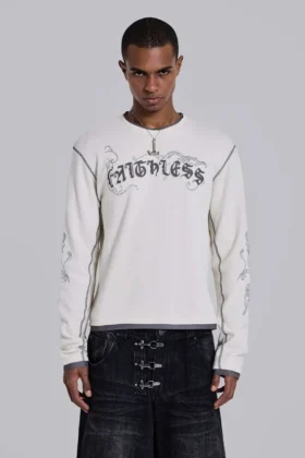 Bluza Faithless z wzorem waflowym