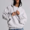 Bluza z kapturem Bitten w kolorze szarym melanżowym