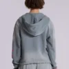 Bluza z kapturem Cleo z nadrukiem i zamkiem błyskawicznym