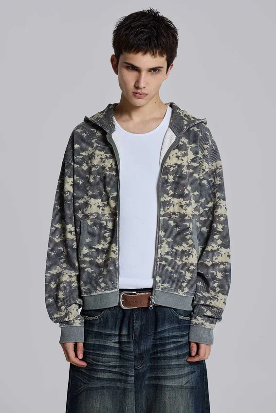 Bluza z kapturem Digi Camo Waffle