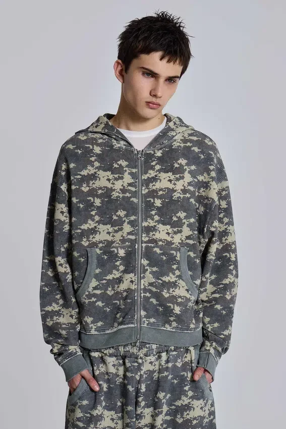 Bluza z kapturem Digi Camo Waffle