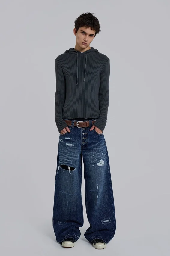 Bluza z kapturem Dornan Rib