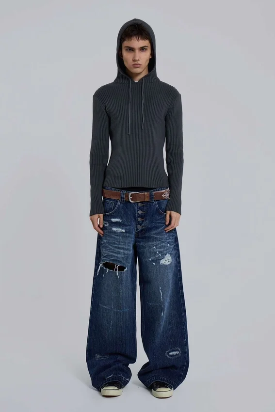 Bluza z kapturem Dornan Rib