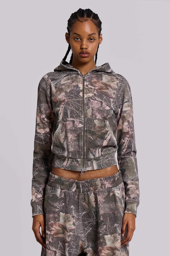 Bluza z kapturem „Mini Monster Hoodie” w kamuflażu Woodland