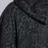 Bluza z kapturem Monster Hoodie w kolorze grafitowym z nadrukiem lamparta