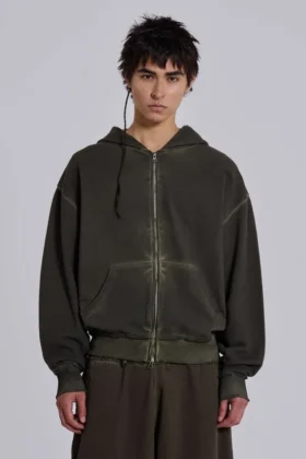 Bluza z kapturem „Monster Hoodie” w kolorze khaki, oversize