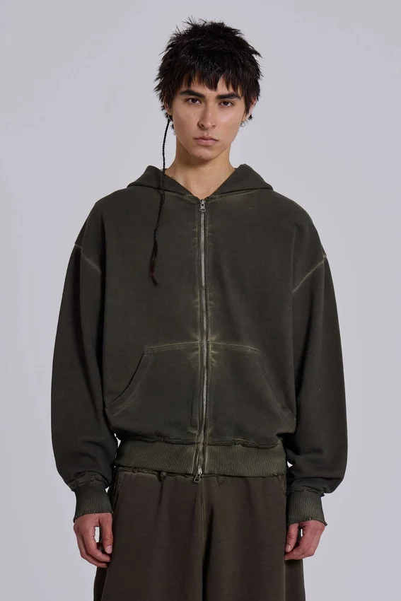 Bluza z kapturem „Monster Hoodie” w kolorze khaki, oversize
