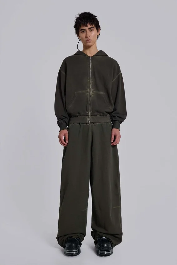 Bluza z kapturem „Monster Hoodie” w kolorze khaki, oversize