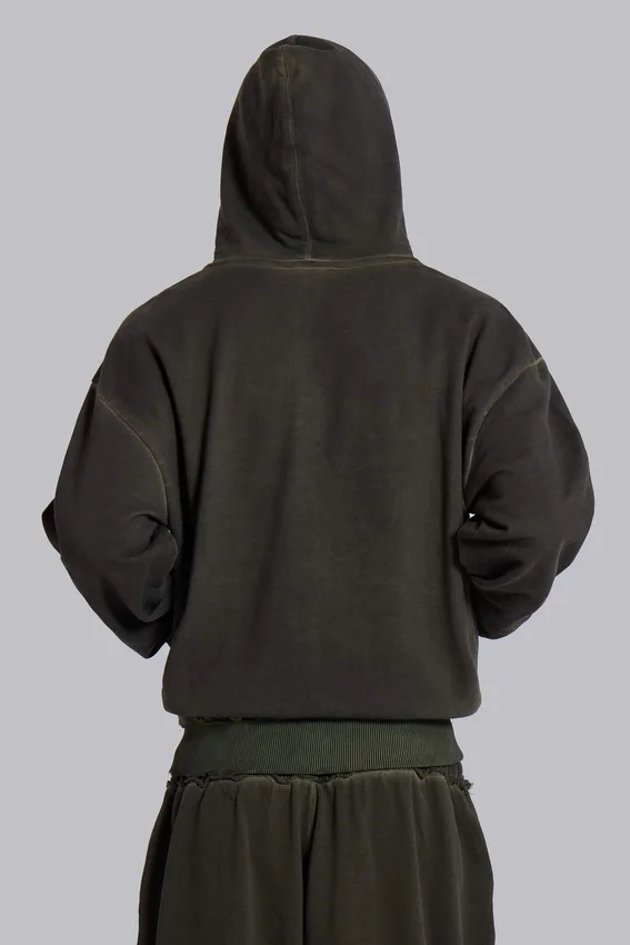 Bluza z kapturem „Monster Hoodie” w kolorze khaki, oversize
