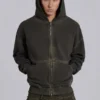 Bluza z kapturem „Monster Hoodie” w kolorze khaki, oversize
