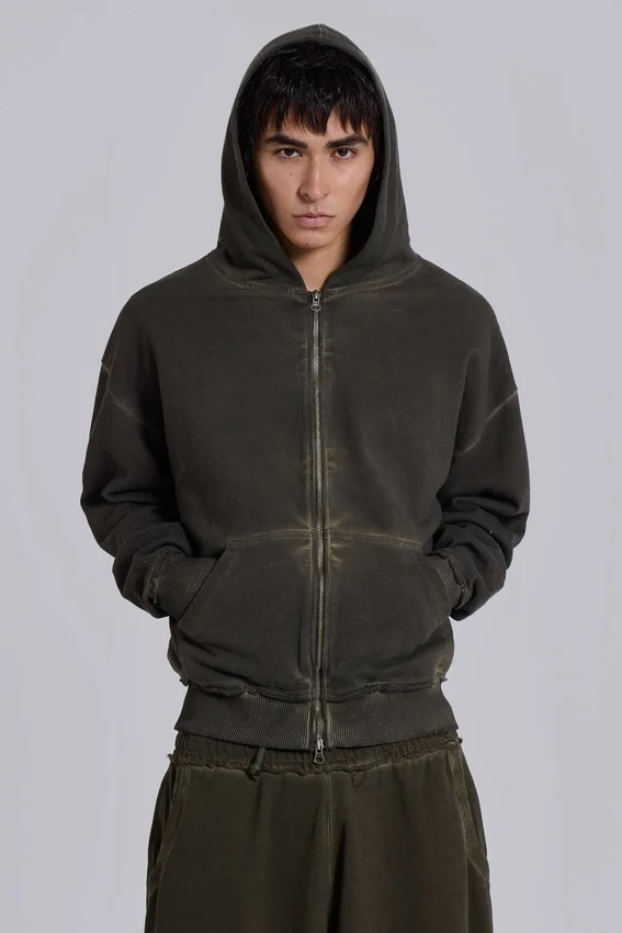 Bluza z kapturem „Monster Hoodie” w kolorze khaki, oversize