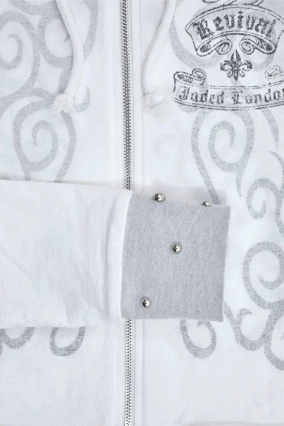 Bluza z kapturem Rock Revival z nadrukiem i ćwiekami