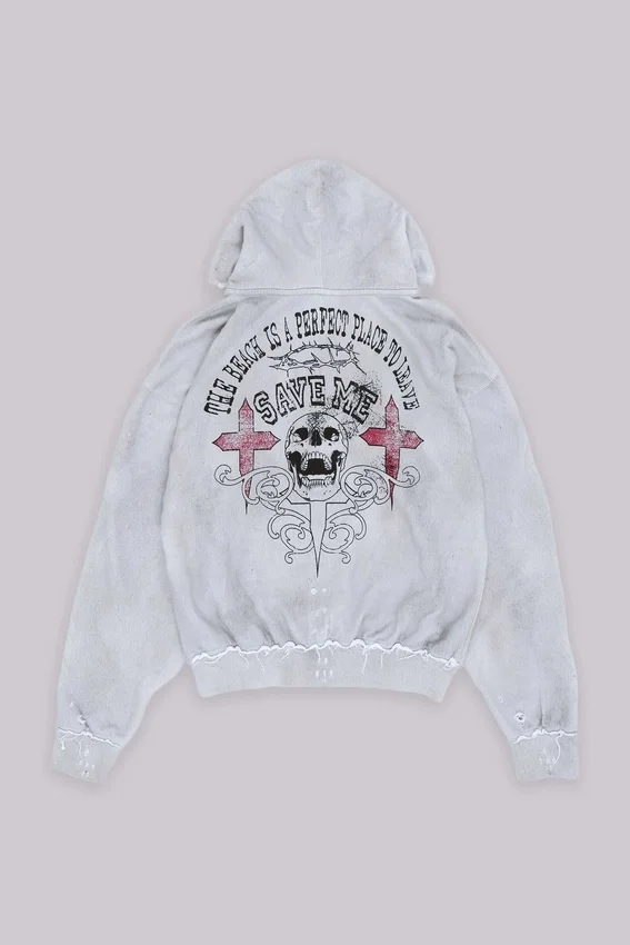 Bluza z kapturem „Save Me” w stylu oversize