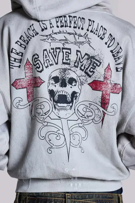 Bluza z kapturem „Save Me” w stylu oversize