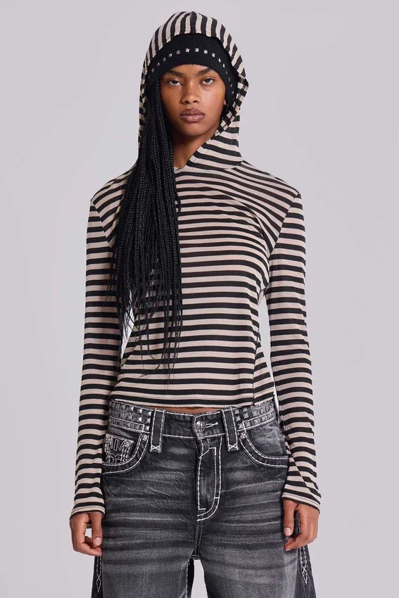 Bluza z kapturem Stripe Mist