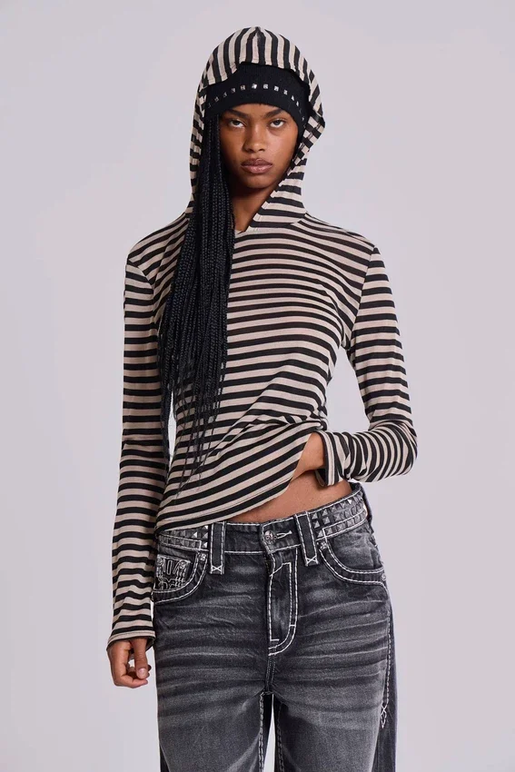 Bluza z kapturem Stripe Mist