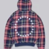Bluza z kapturem w kratę „Adrenaline” zapinana na zamek