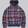 Bluza z kapturem w kratę „Adrenaline” zapinana na zamek