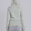 Bluza z kapturem w neonowe kropki