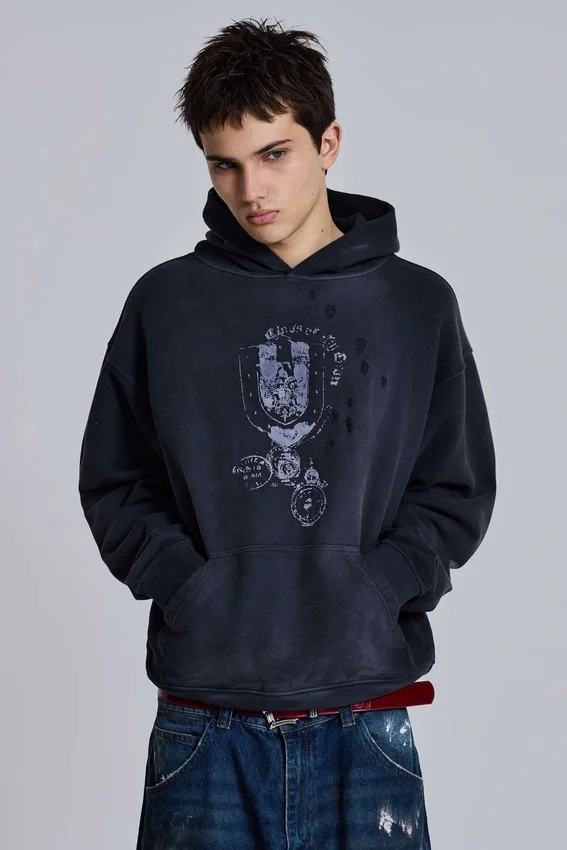 Bluza z kapturem z emblematem