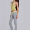 Bluzka z koronką Cassia w stylu Henley z wiązaniem na szyi
