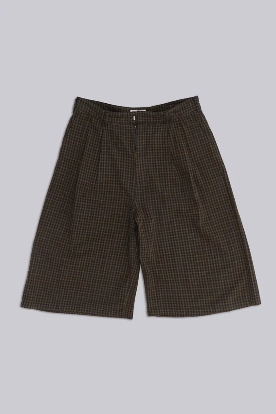 Brązowe Goliath Shorts w kratę w rozmiarze XL