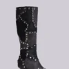 Buty do kolan „Shadow” z ćwiekami