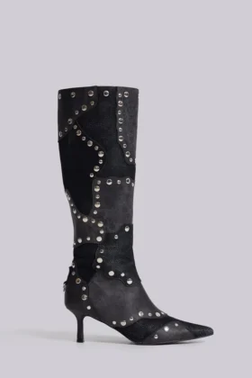 Buty do kolan „Shadow” z ćwiekami