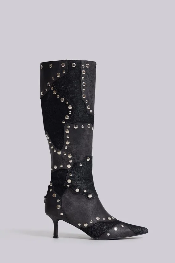 Buty do kolan „Shadow” z ćwiekami
