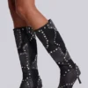 Buty do kolan „Shadow” z ćwiekami