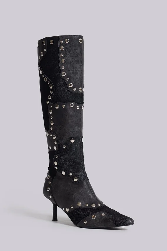 Buty do kolan „Shadow” z ćwiekami