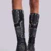 Buty do kolan „Shadow” z ćwiekami