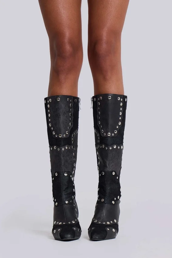 Buty do kolan „Shadow” z ćwiekami