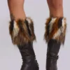Buty na obcasie z sztucznym futrem Fauna