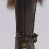 Buty na obcasie z sztucznym futrem Fauna