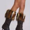 Buty na obcasie z sztucznym futrem Fauna