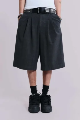 Ciemne Goliath Shorts w kratę