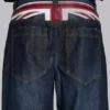 Colossus Jeans w kolorze indygo z motywem Union Jack