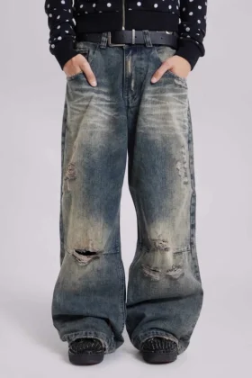 Colossus Jeans z niskim stanem w stylu „Dirty”