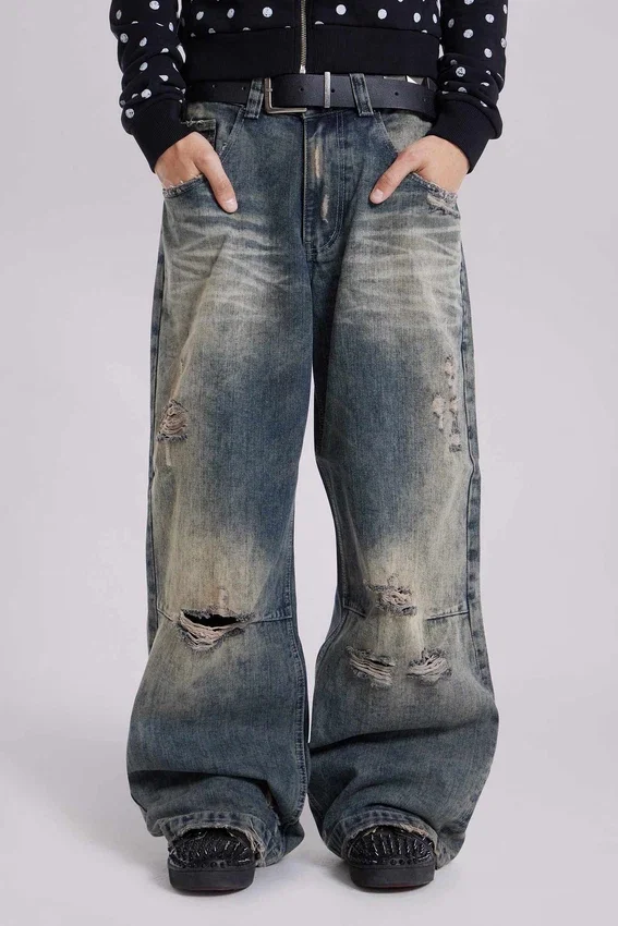 Colossus Jeans z niskim stanem w stylu „Dirty”