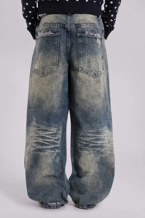 Colossus Jeans z niskim stanem w stylu „Dirty”