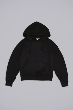 Czarna bluza z kapturem Pullover Bitten