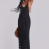 Czarna dzianinowa sukienka maxi Noir