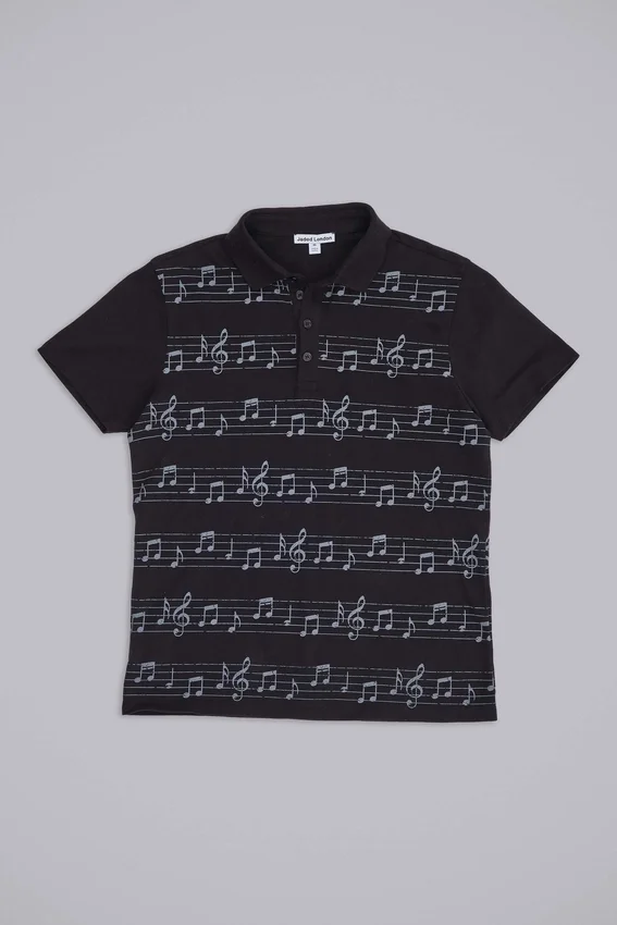 Czarna koszulka polo Riff