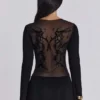 Czarna sukienka z siateczki „Black Wings”