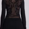 Czarna sukienka z siateczki „Black Wings”