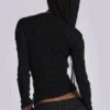Czarna top Henley „Haze”