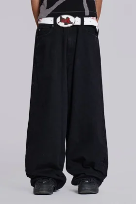 Czarne Colossus Jeans w rozmiarze XL
